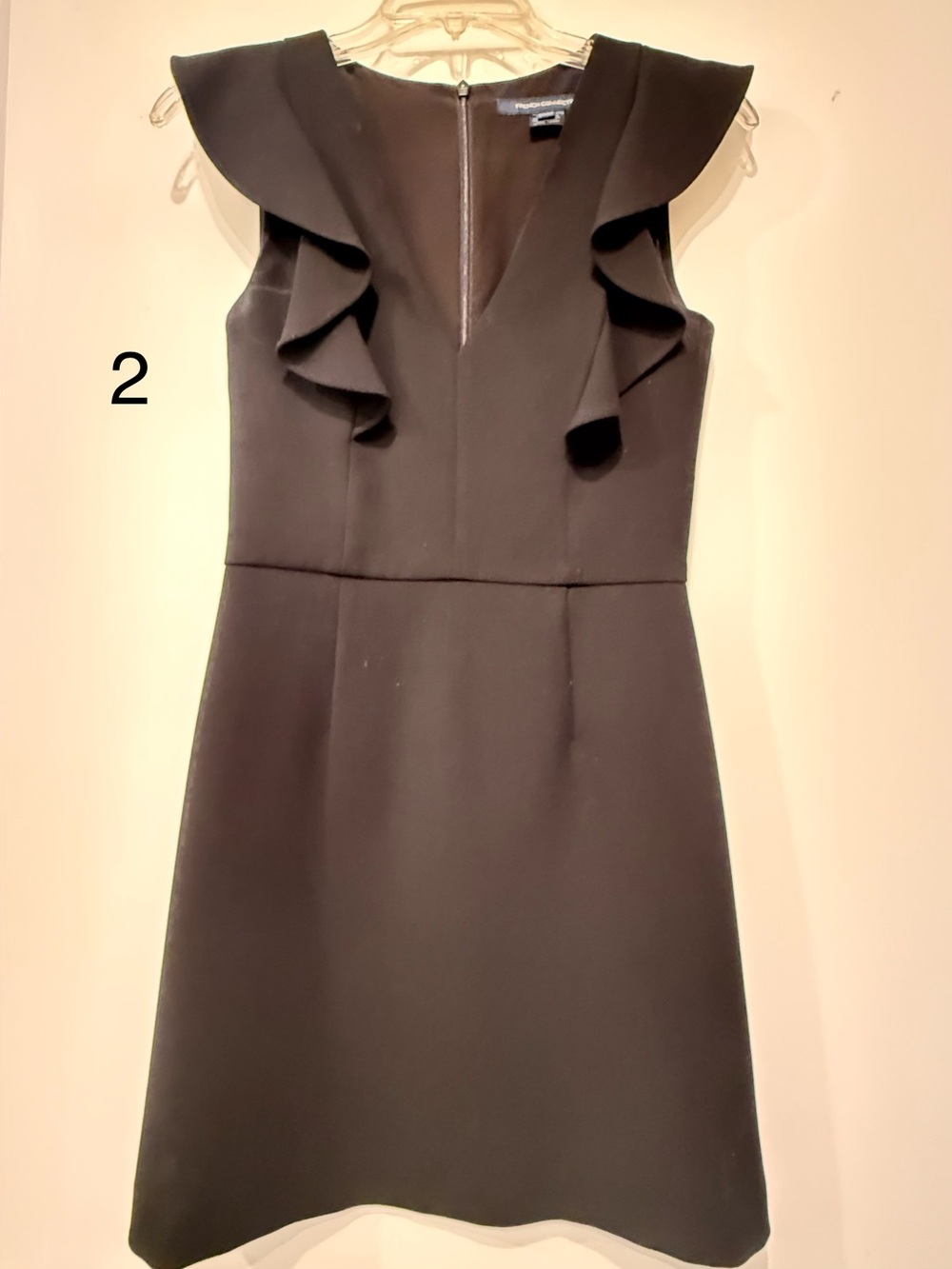 French Connection ruffled shoulder dress